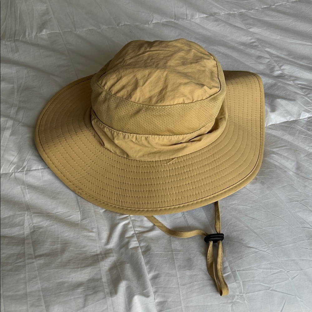 Tan Wide Brim Sun Hat